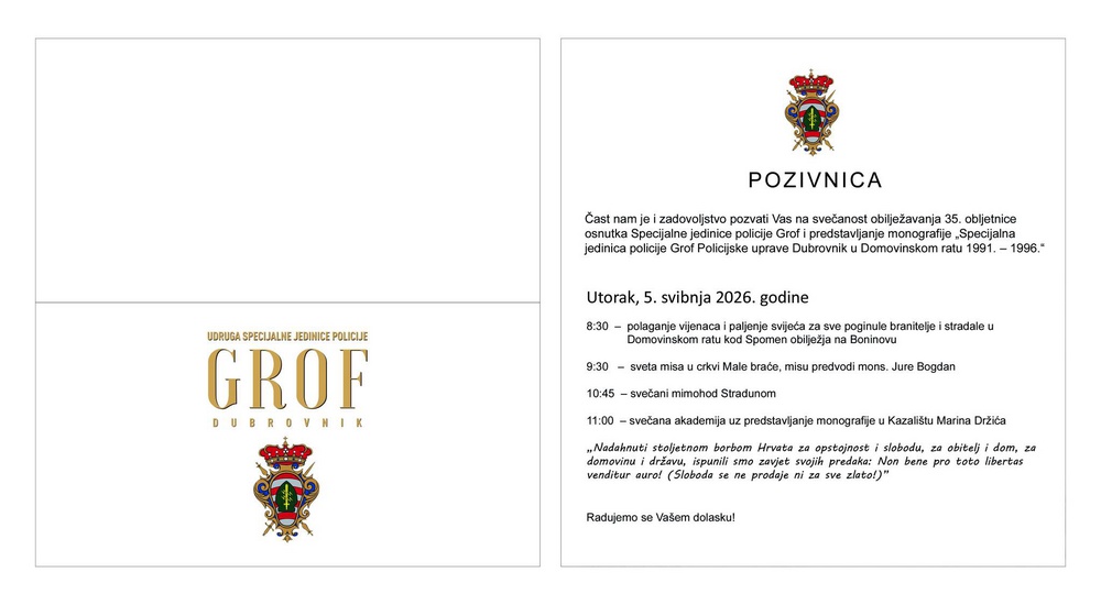 grof pozivnica